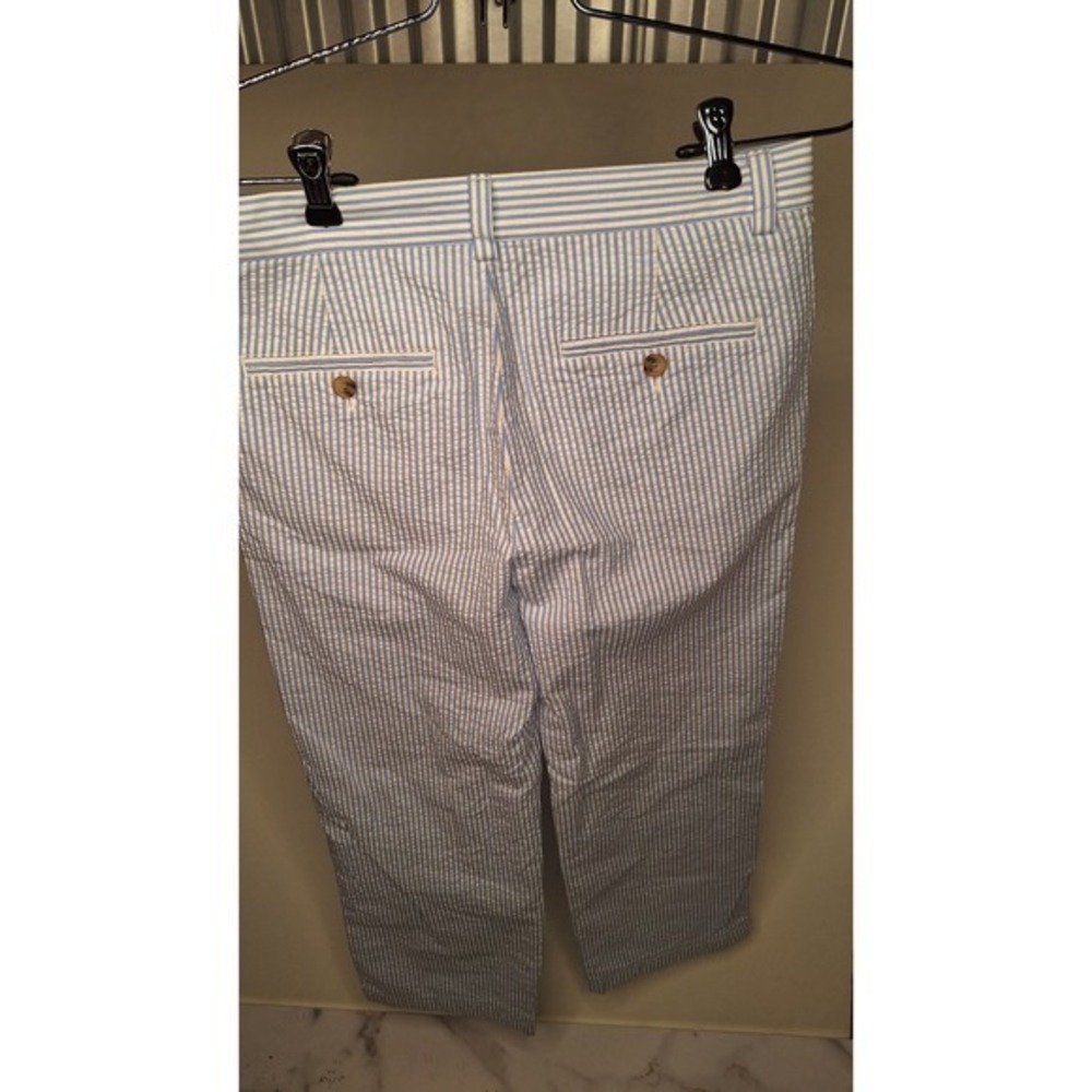 Vineyard Vines Mens Blue White Striped Seersucker Chino Pants Size 18 - Picture 4 of 7